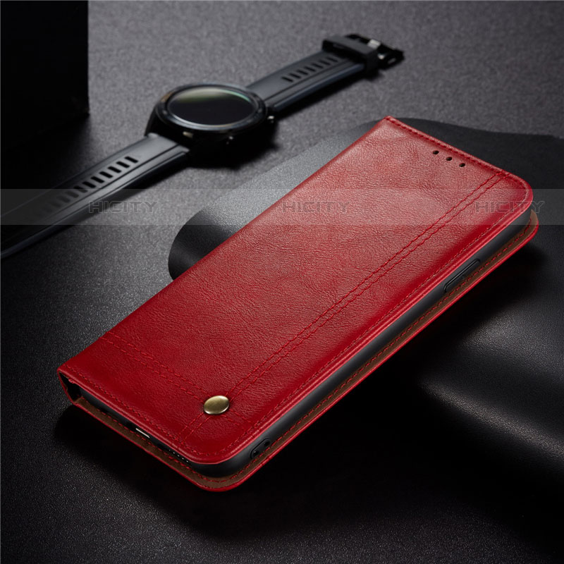 Coque Portefeuille Livre Cuir Etui Clapet pour Xiaomi Redmi 9C Rouge Plus
