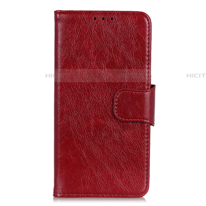 Coque Portefeuille Livre Cuir Etui Clapet pour Xiaomi Redmi Note 9S Vin Rouge Plus