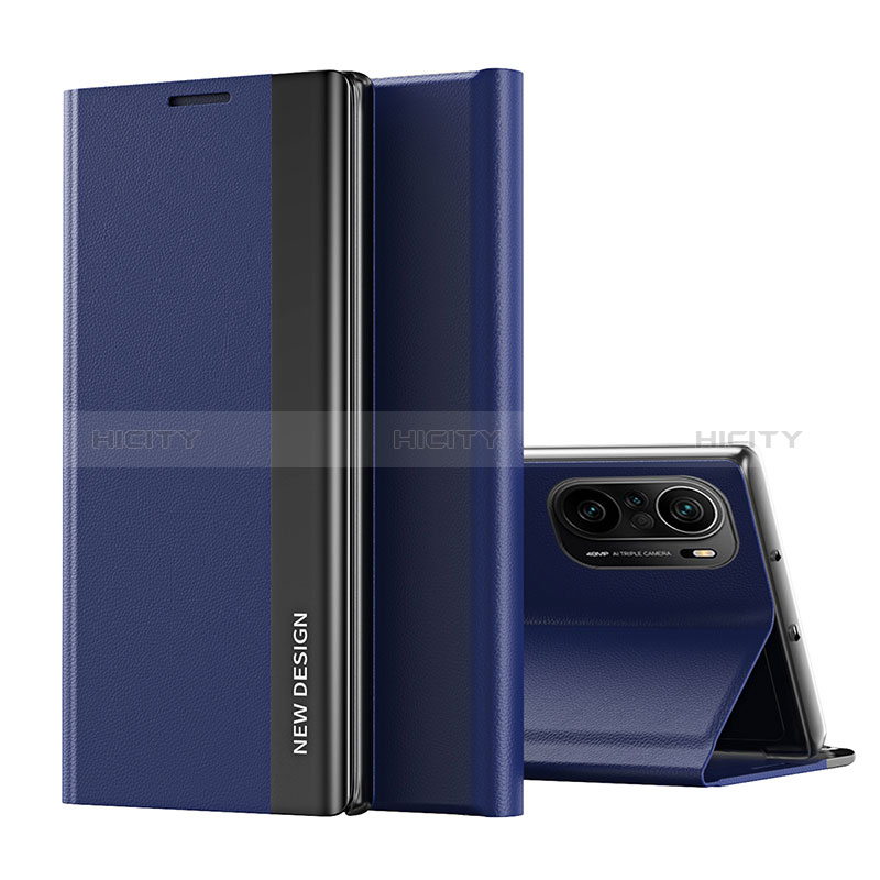 Coque Portefeuille Livre Cuir Etui Clapet Q01H pour Xiaomi Mi 11X 5G Bleu Plus