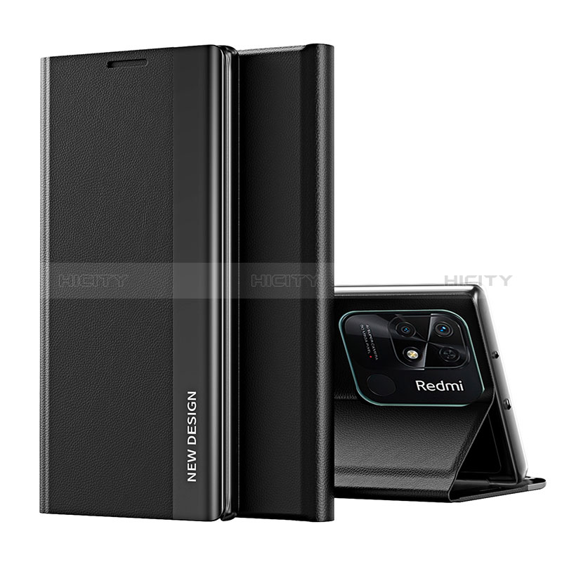 Coque Portefeuille Livre Cuir Etui Clapet Q01H pour Xiaomi Redmi 10 Power Noir Plus