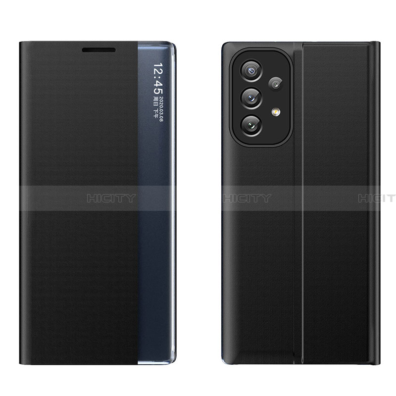 Coque Portefeuille Livre Cuir Etui Clapet Q02H pour Samsung Galaxy A33 5G Noir Plus