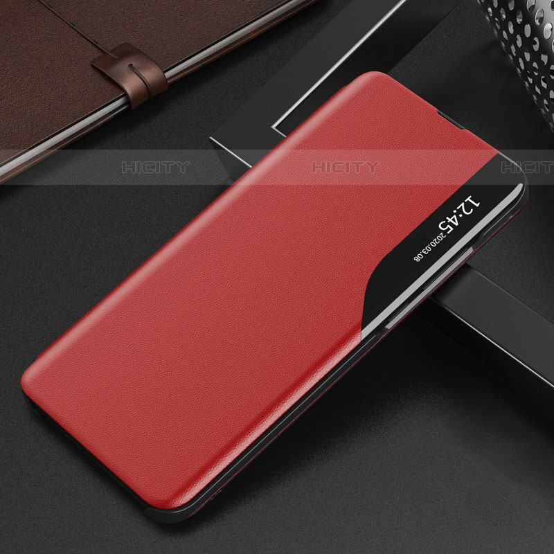 Coque Portefeuille Livre Cuir Etui Clapet Q02H pour Samsung Galaxy A73 5G Rouge Plus