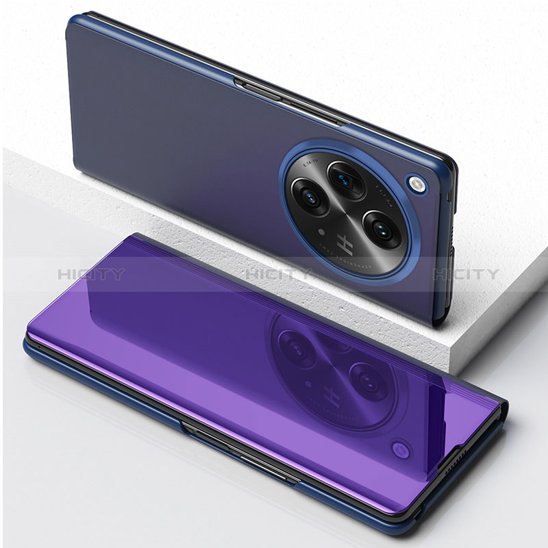 Coque Portefeuille Livre Cuir Etui Clapet QH1 pour OnePlus Open 5G Violet Plus