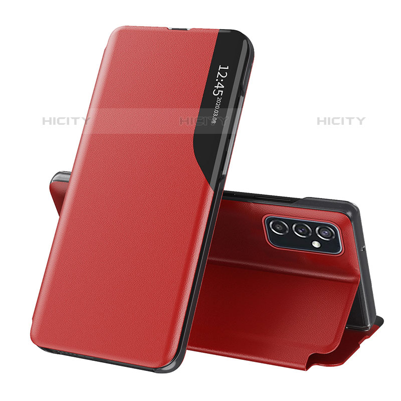 Coque Portefeuille Livre Cuir Etui Clapet QH1 pour Samsung Galaxy M23 5G Rouge Plus
