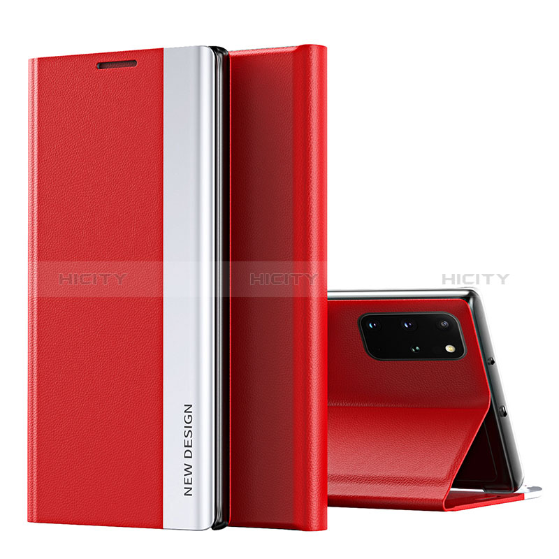 Coque Portefeuille Livre Cuir Etui Clapet QH1 pour Samsung Galaxy S20 Plus 5G Rouge Plus