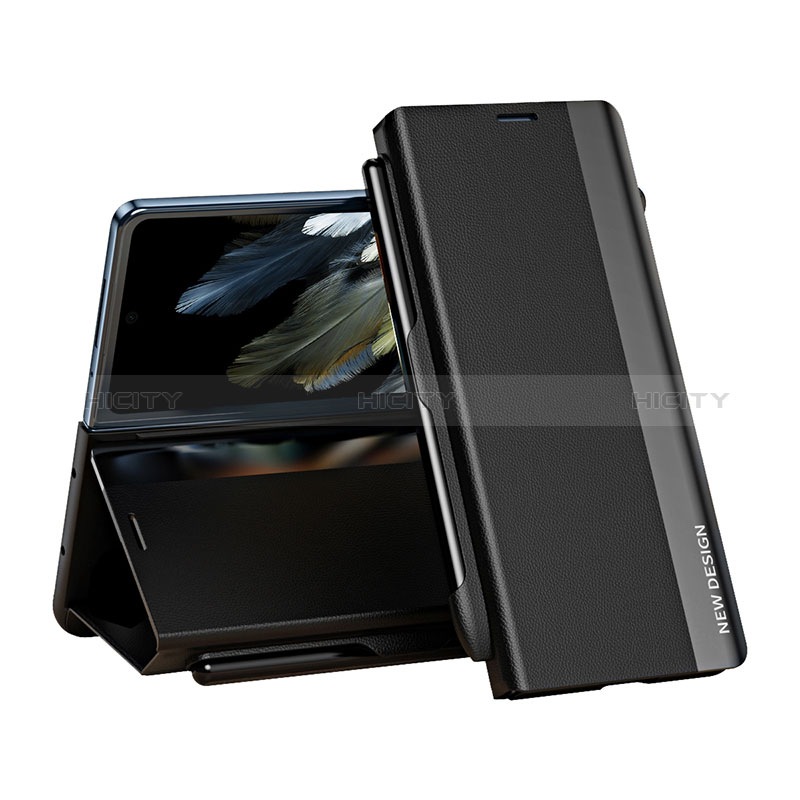 Coque Portefeuille Livre Cuir Etui Clapet QH2 pour OnePlus Open 5G Noir Plus