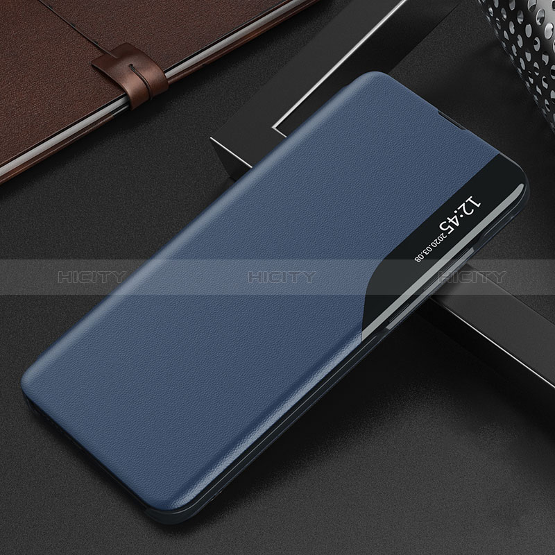 Coque Portefeuille Livre Cuir Etui Clapet QH2 pour Samsung Galaxy A20 Bleu Plus