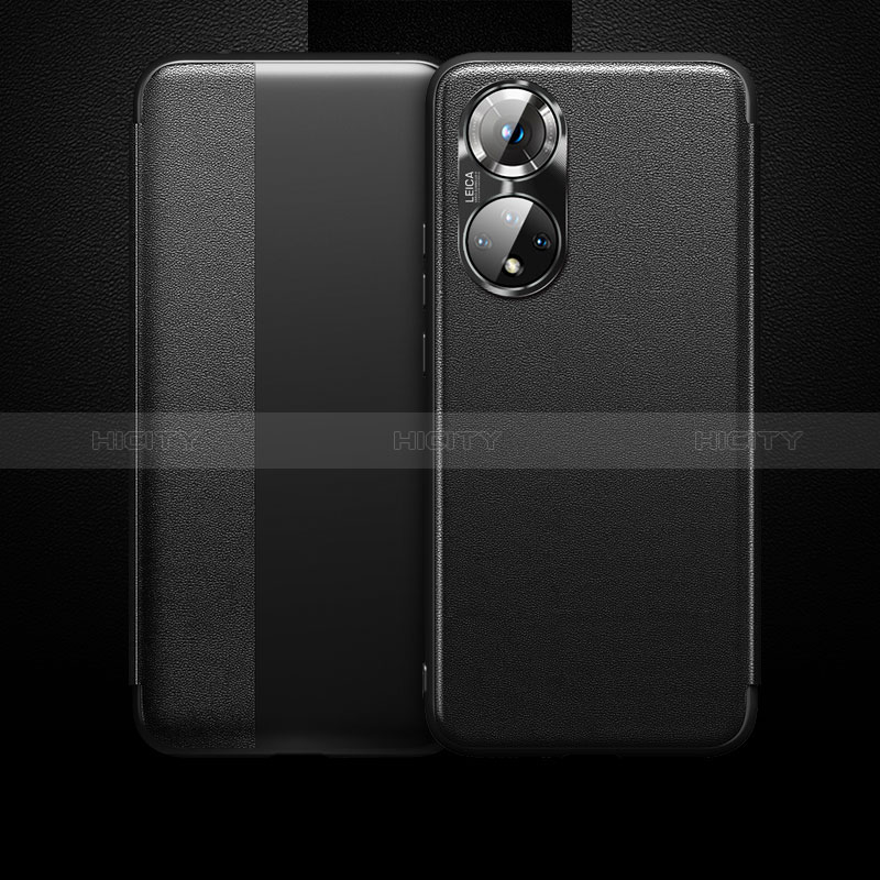 Coque Portefeuille Livre Cuir Etui Clapet QK1 pour Huawei Honor 50 Pro 5G Noir Plus
