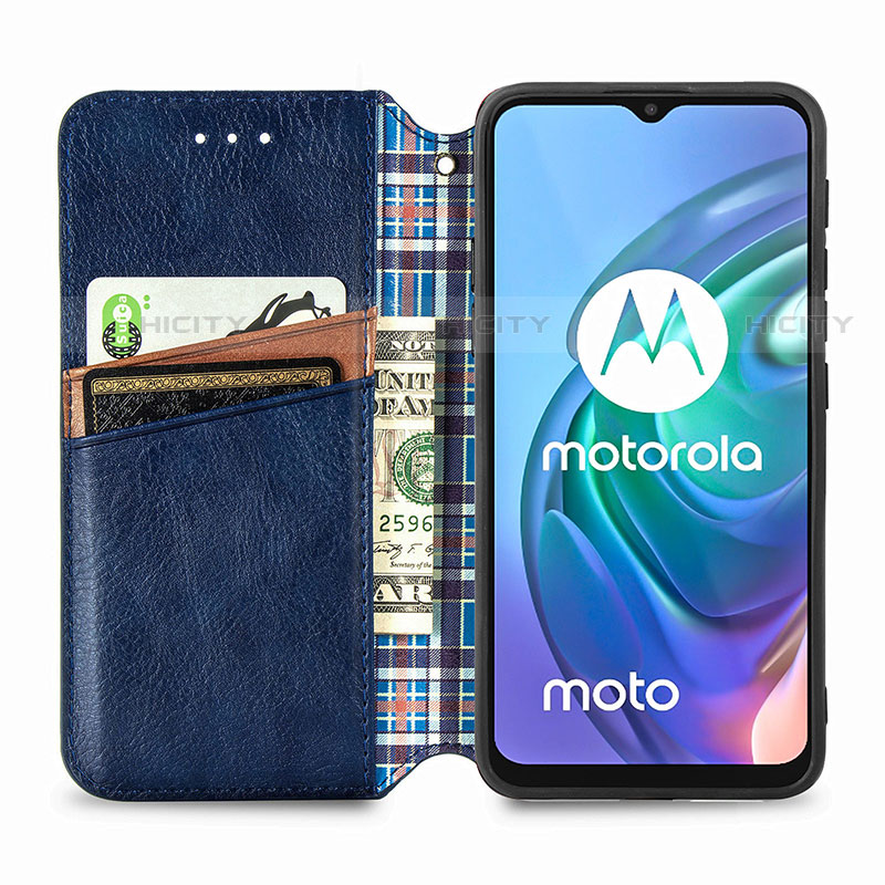 Coque Portefeuille Livre Cuir Etui Clapet S01D pour Motorola Moto G10 Plus
