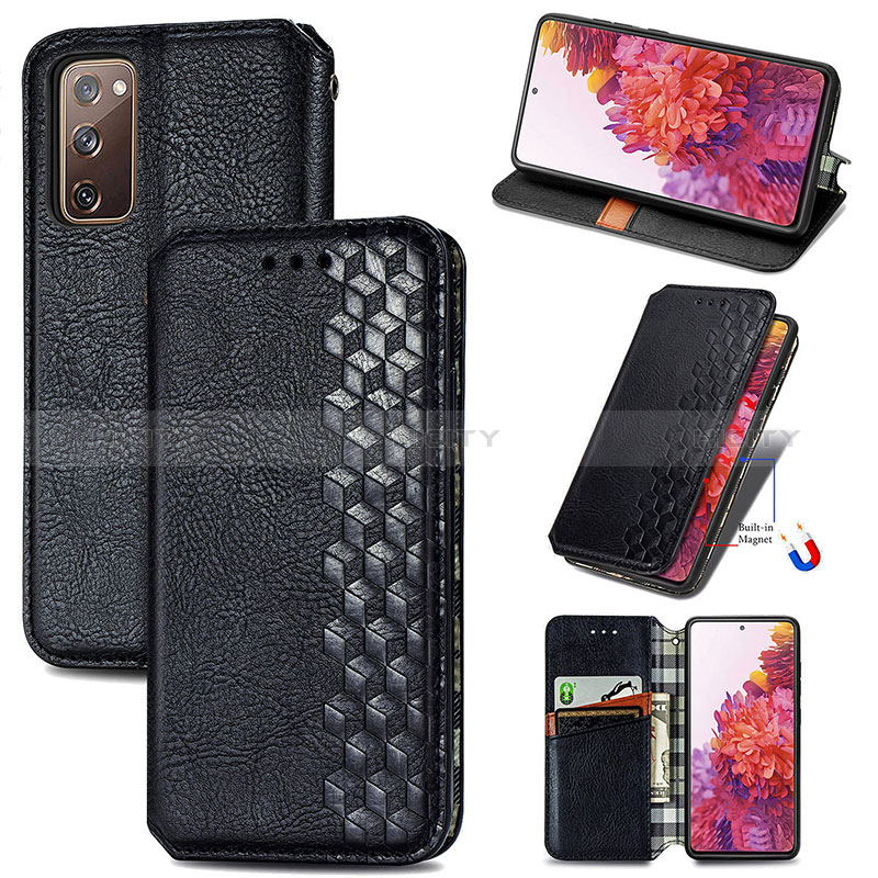 Coque Portefeuille Livre Cuir Etui Clapet S01D pour Samsung Galaxy S20 FE (2022) 5G Plus