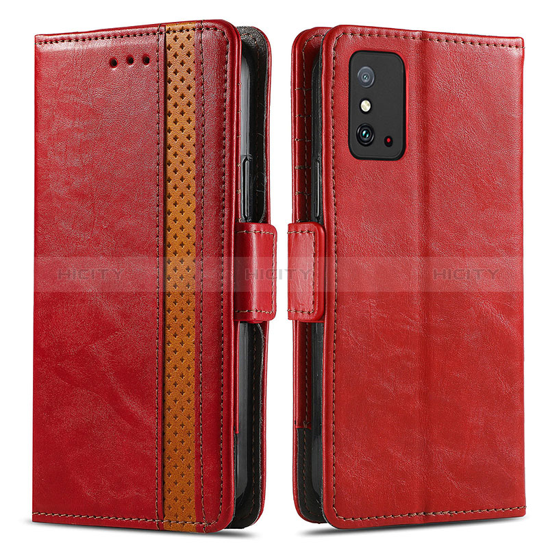 Coque Portefeuille Livre Cuir Etui Clapet S02D pour Huawei Honor X10 Max 5G Rouge Plus