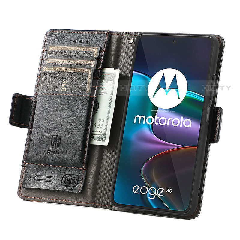 Coque Portefeuille Livre Cuir Etui Clapet S02D pour Motorola Moto Edge 30 5G Plus