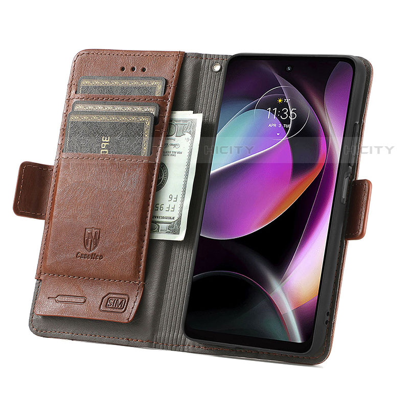Coque Portefeuille Livre Cuir Etui Clapet S02D pour Motorola Moto G 5G (2022) Plus