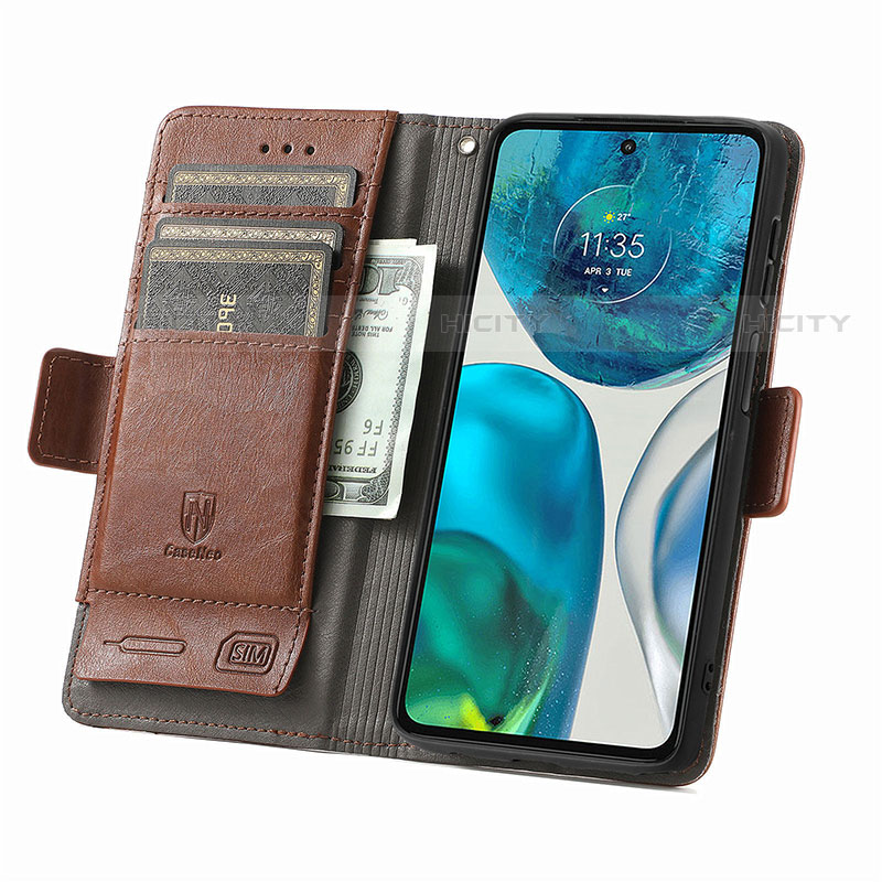 Coque Portefeuille Livre Cuir Etui Clapet S02D pour Motorola Moto G52j 5G Plus