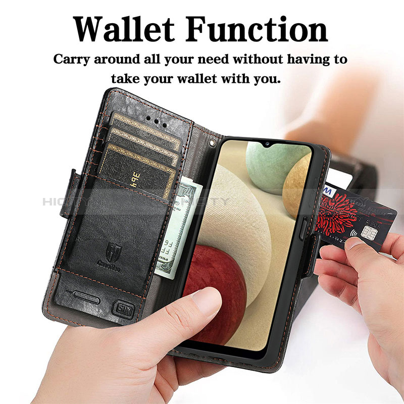 Coque Portefeuille Livre Cuir Etui Clapet S02D pour Samsung Galaxy M12 Plus