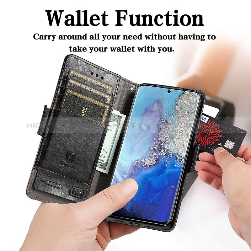 Coque Portefeuille Livre Cuir Etui Clapet S02D pour Samsung Galaxy S20 5G Plus