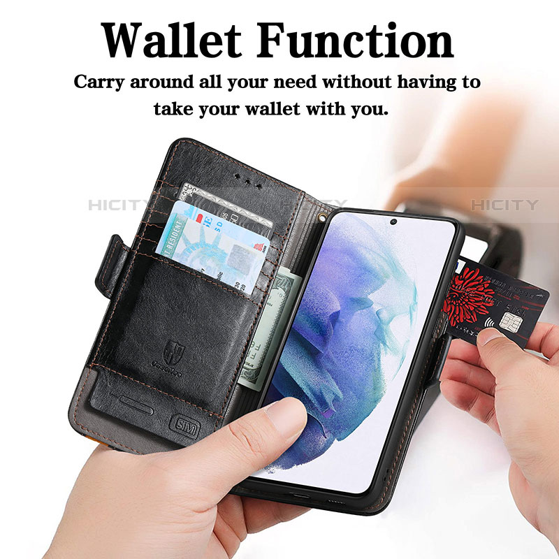 Coque Portefeuille Livre Cuir Etui Clapet S02D pour Samsung Galaxy S22 5G Plus