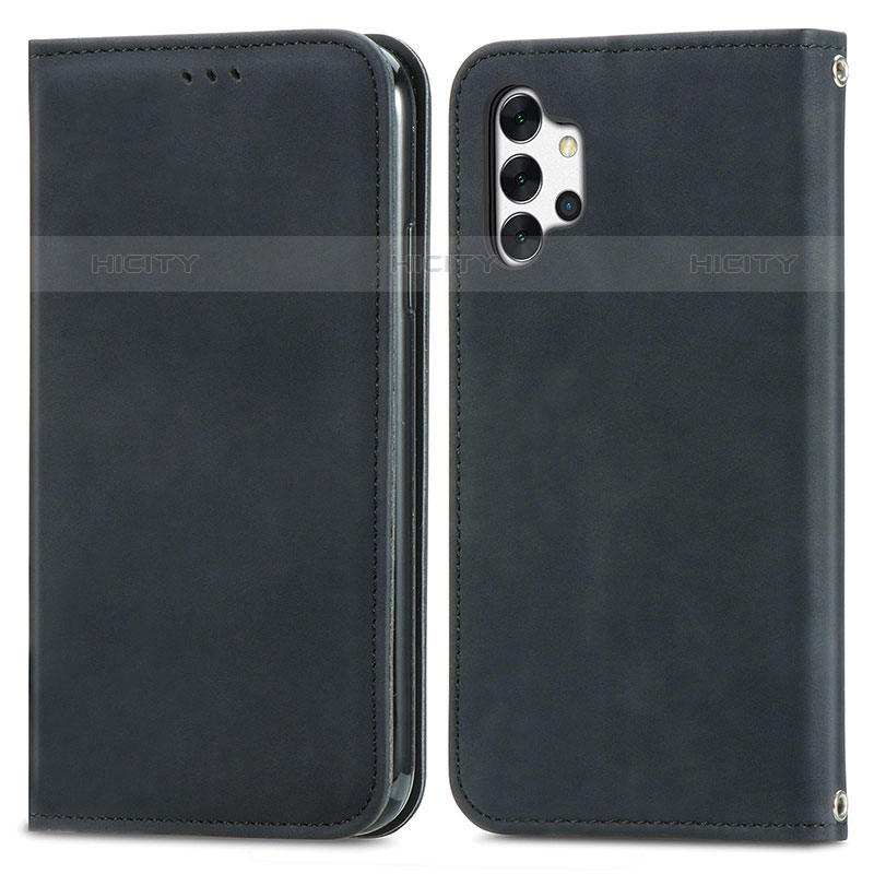 Coque Portefeuille Livre Cuir Etui Clapet S04D pour Samsung Galaxy M32 5G Noir Plus