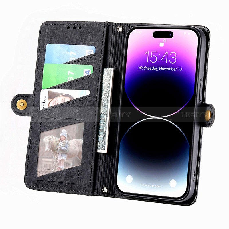 Coque Portefeuille Livre Cuir Etui Clapet S05D pour Apple iPhone 15 Plus