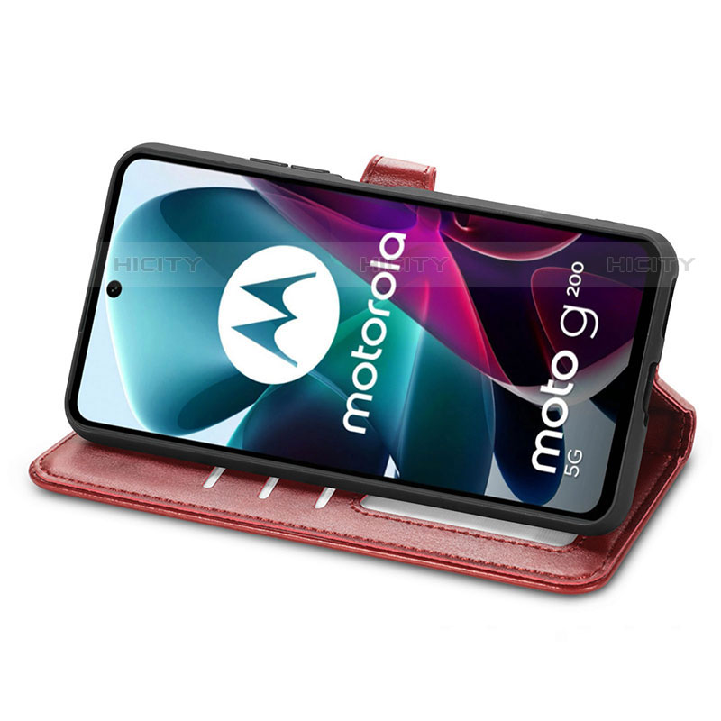 Coque Portefeuille Livre Cuir Etui Clapet S05D pour Motorola Moto G200 5G Plus