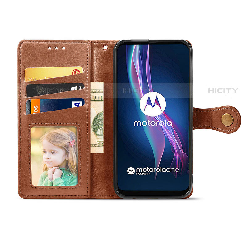 Coque Portefeuille Livre Cuir Etui Clapet S05D pour Motorola Moto One Fusion Plus Plus