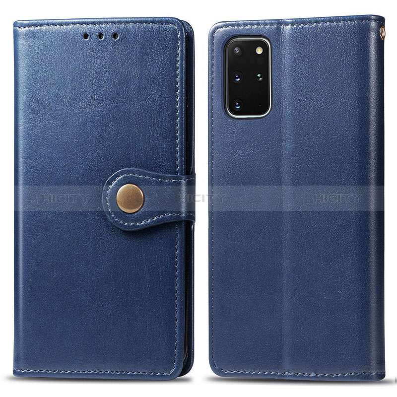 Coque Portefeuille Livre Cuir Etui Clapet S05D pour Samsung Galaxy S20 Plus 5G Bleu Plus