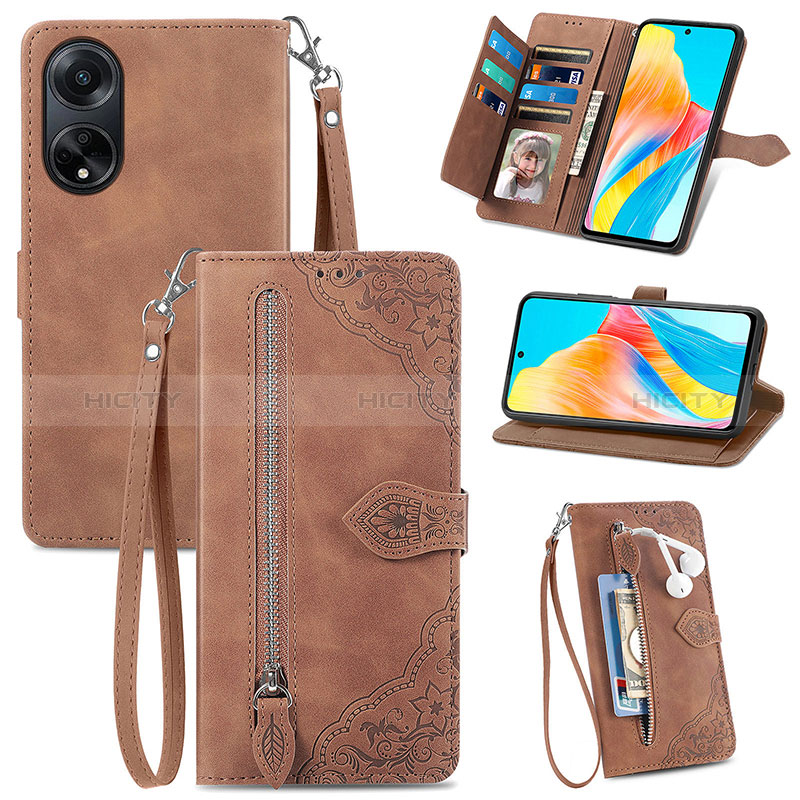 Coque Portefeuille Livre Cuir Etui Clapet S06D pour Oppo A98 5G Plus