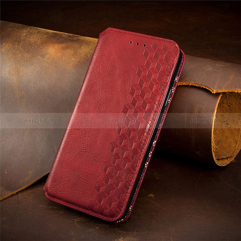 Coque Portefeuille Livre Cuir Etui Clapet S09D pour Huawei Honor X10 Max 5G Rouge Plus