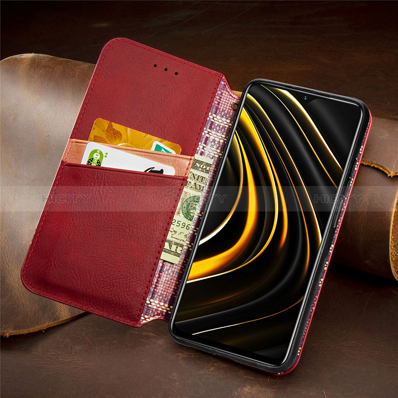 Coque Portefeuille Livre Cuir Etui Clapet S09D pour Xiaomi Poco M3 Plus