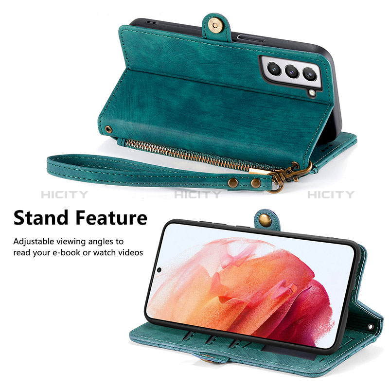 Coque Portefeuille Livre Cuir Etui Clapet S17D pour Samsung Galaxy S21 FE 5G Plus