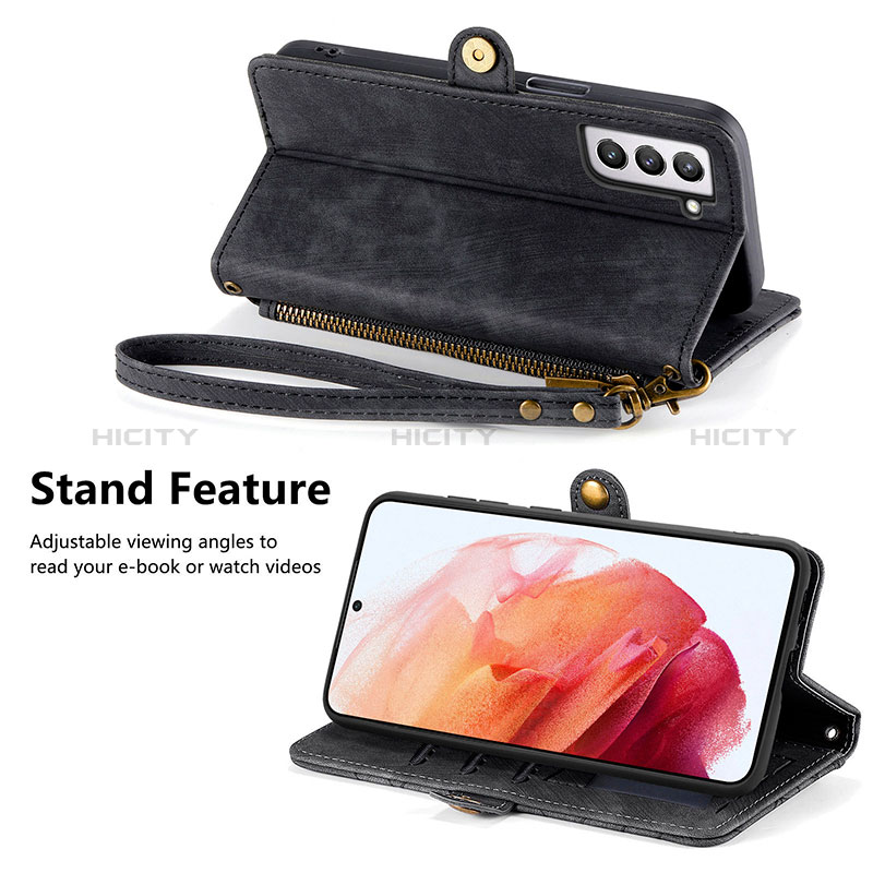 Coque Portefeuille Livre Cuir Etui Clapet S18D pour Samsung Galaxy S21 FE 5G Plus