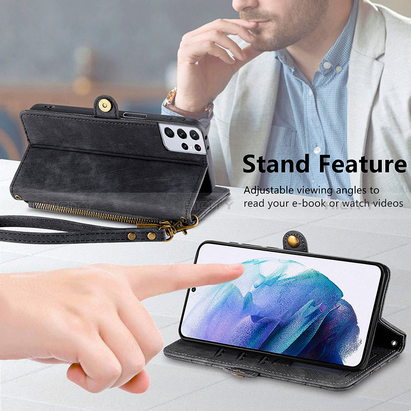 Coque Portefeuille Livre Cuir Etui Clapet S18D pour Samsung Galaxy S22 Ultra 5G Plus