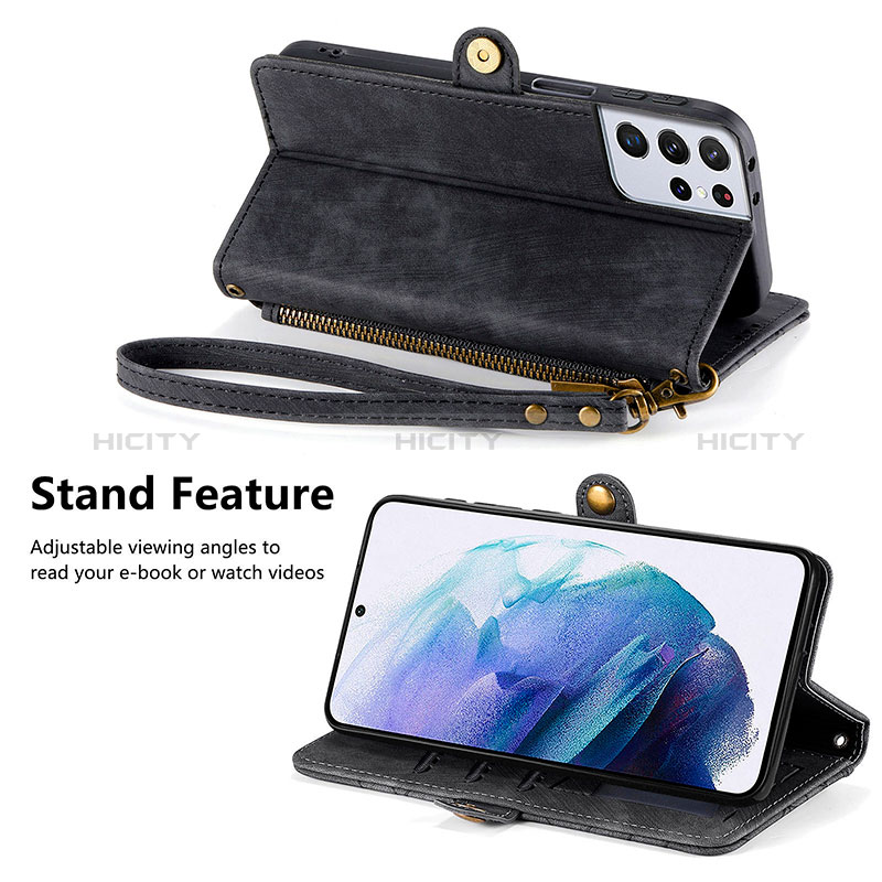 Coque Portefeuille Livre Cuir Etui Clapet S18D pour Samsung Galaxy S22 Ultra 5G Plus