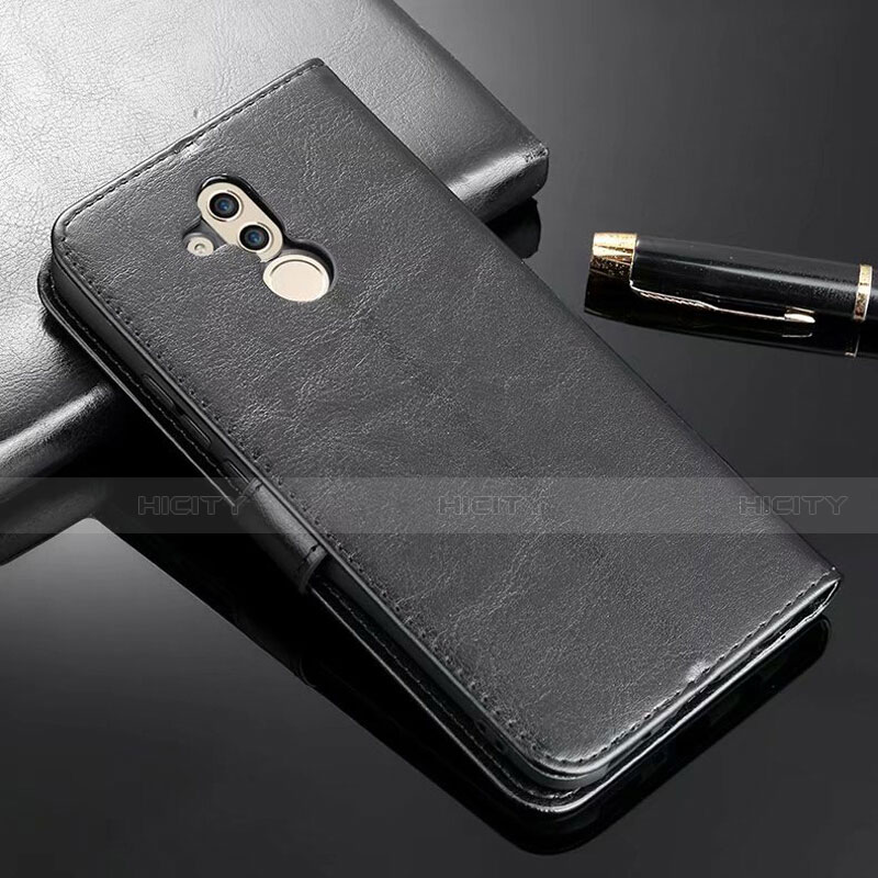 Coque Portefeuille Livre Cuir Etui Clapet T01 pour Huawei Mate 20 Lite Noir Plus