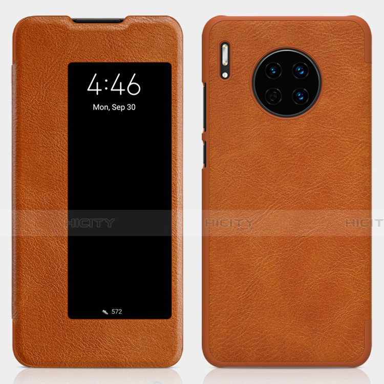Coque Portefeuille Livre Cuir Etui Clapet T01 pour Huawei Mate 30 Pro Orange Plus