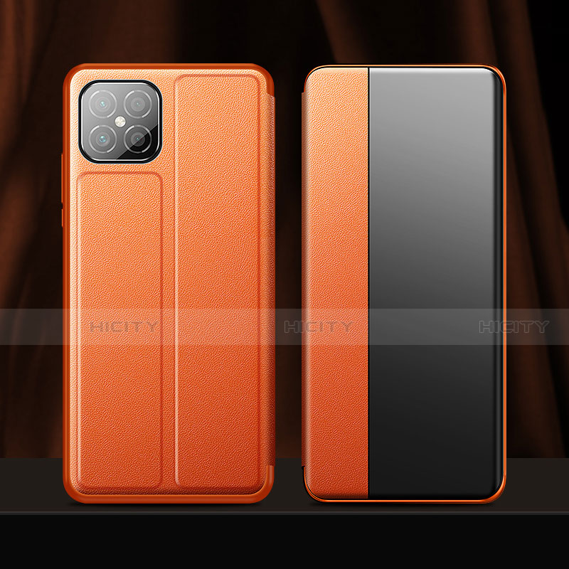 Coque Portefeuille Livre Cuir Etui Clapet T01 pour Huawei Nova 8 SE 5G Orange Plus