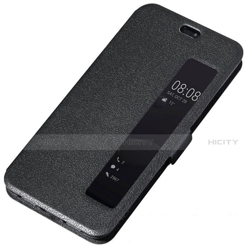 Coque Portefeuille Livre Cuir Etui Clapet T01 pour Huawei P20 Noir Plus