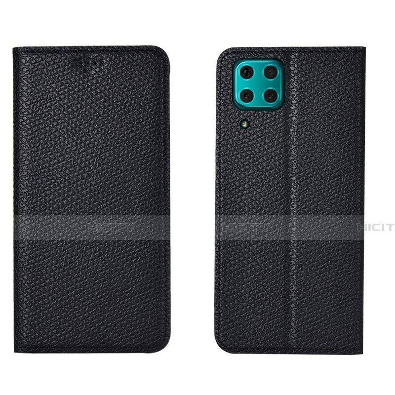 Coque Portefeuille Livre Cuir Etui Clapet T01 pour Huawei P40 Lite Noir Plus