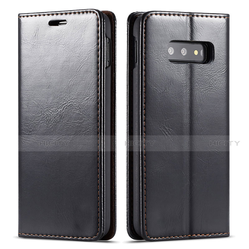 Coque Portefeuille Livre Cuir Etui Clapet T01 pour Samsung Galaxy S10e Noir Plus