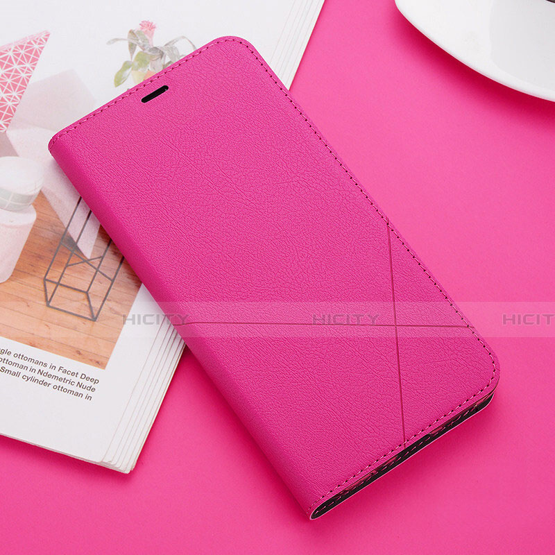 Coque Portefeuille Livre Cuir Etui Clapet T02 pour Apple iPhone 11 Pro Max Rose Rouge Plus