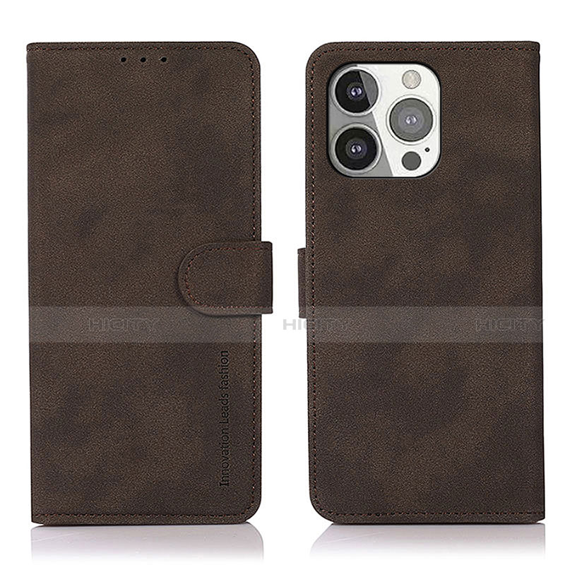 Coque Portefeuille Livre Cuir Etui Clapet T02 pour Apple iPhone 15 Pro Marron Plus