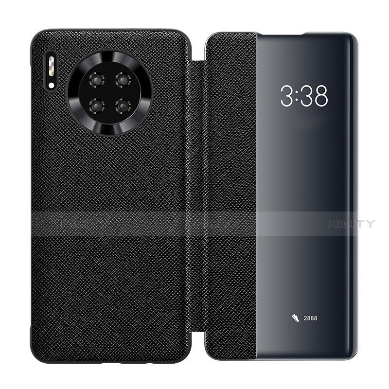 Coque Portefeuille Livre Cuir Etui Clapet T02 pour Huawei Mate 30 Pro Noir Plus