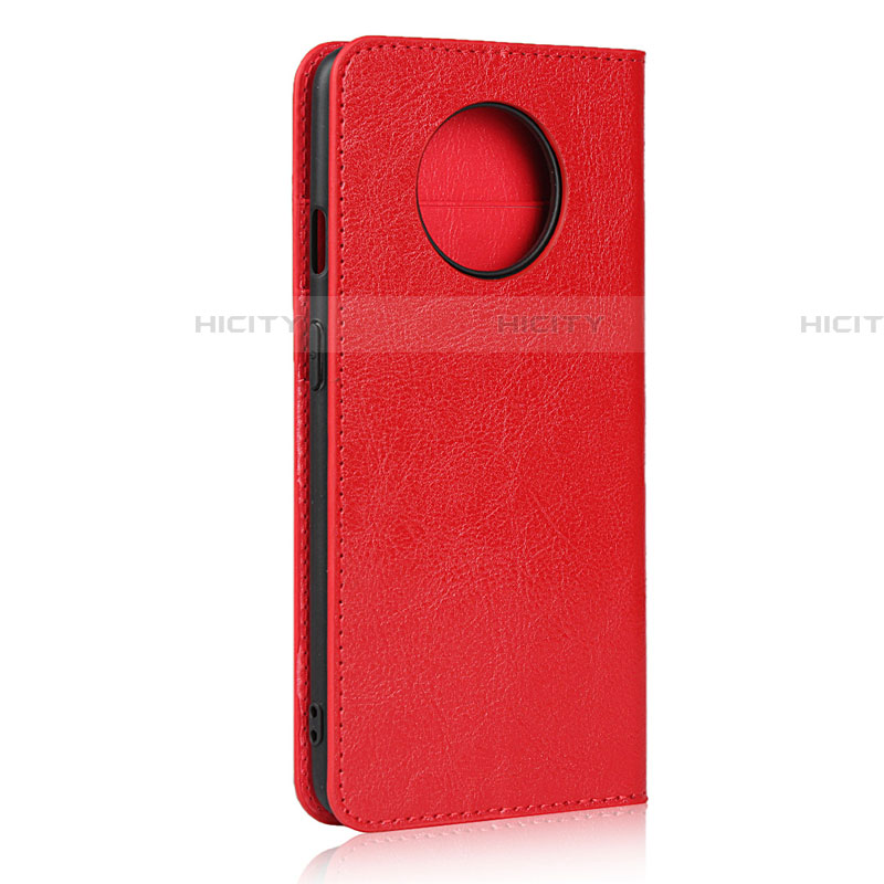 Coque Portefeuille Livre Cuir Etui Clapet T02 pour OnePlus 7T Rouge Plus