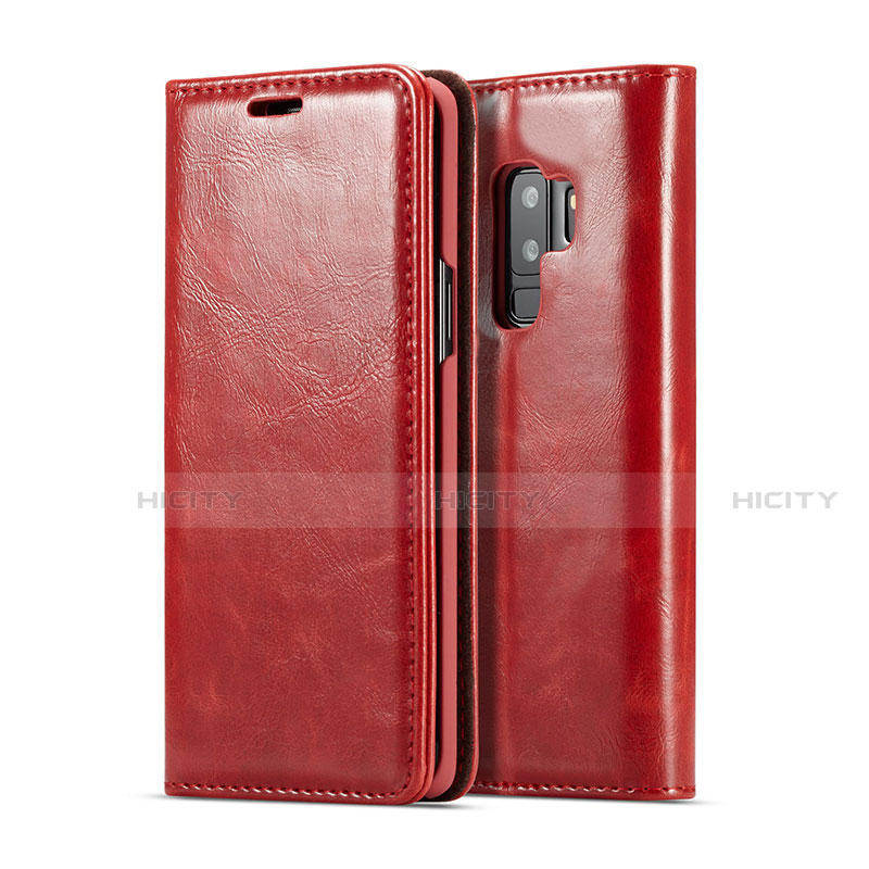 Coque Portefeuille Livre Cuir Etui Clapet T02 pour Samsung Galaxy S9 Plus Rouge Plus