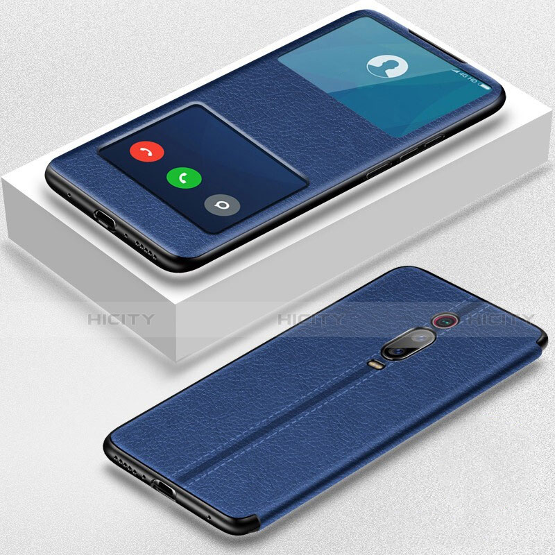 Coque Portefeuille Livre Cuir Etui Clapet T02 pour Xiaomi Mi 9T Pro Bleu Plus