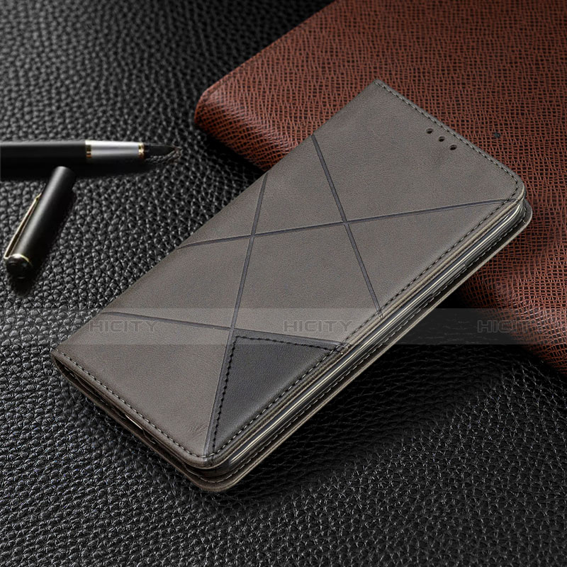 Coque Portefeuille Livre Cuir Etui Clapet T02 pour Xiaomi Redmi Note 9 Pro Gris Plus