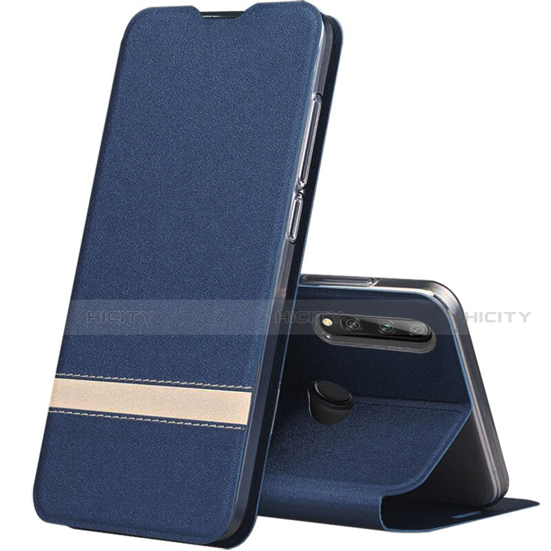 Coque Portefeuille Livre Cuir Etui Clapet T03 pour Huawei Honor 20 Lite Bleu Plus