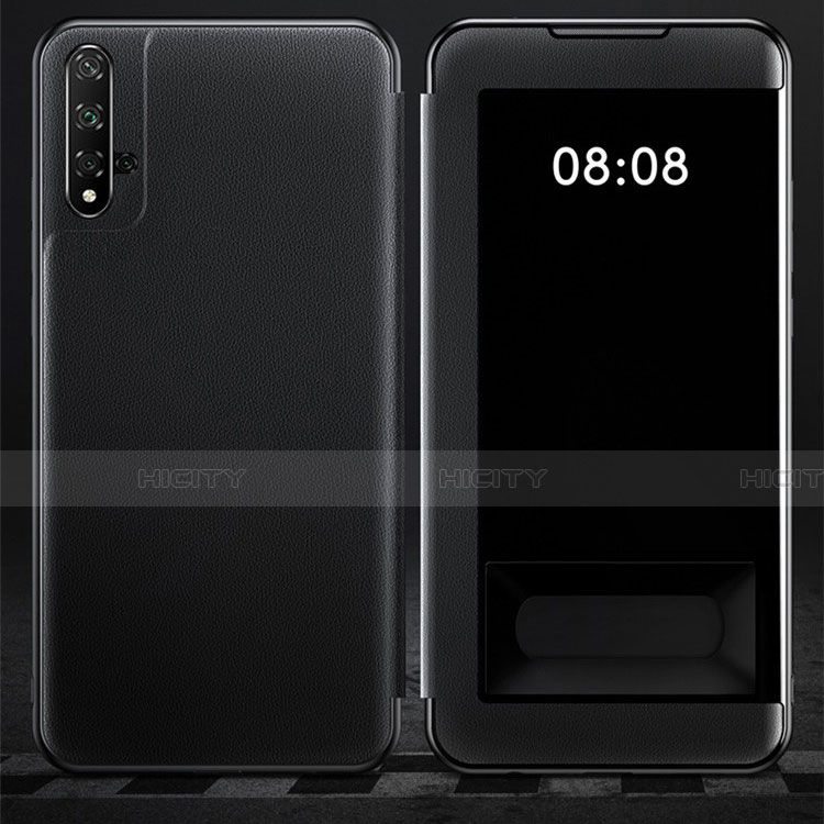 Coque Portefeuille Livre Cuir Etui Clapet T03 pour Huawei Honor 20S Noir Plus