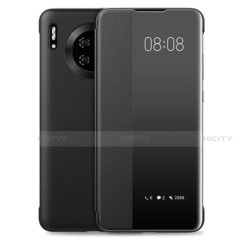 Coque Portefeuille Livre Cuir Etui Clapet T03 pour Huawei Mate 30 5G Noir Plus