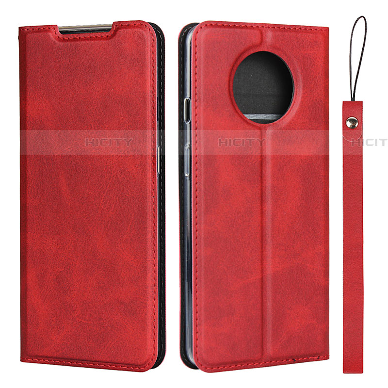 Coque Portefeuille Livre Cuir Etui Clapet T03 pour OnePlus 7T Rouge Plus